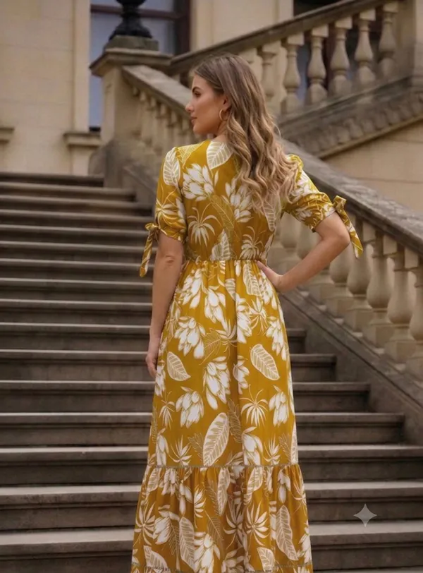Mustard_Rayon_Gathered_Waist_Floral_Print_Maxi_Dress_For_Women