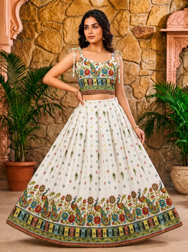 Ivory_Rayon_Printed_Flared_Lehenga_Choli_For_Women