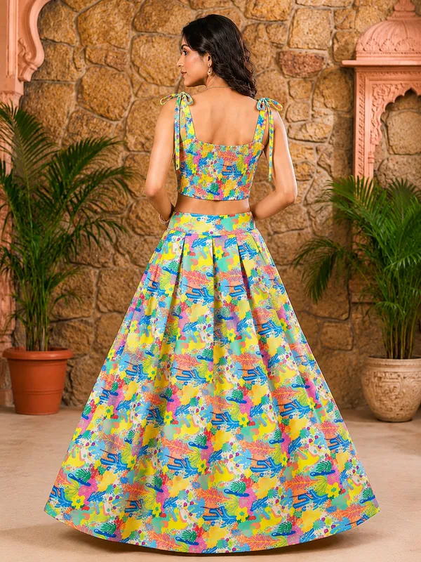 Multicolor_Polycotton_Printed_Flared_Lehenga_Choli_For_Women