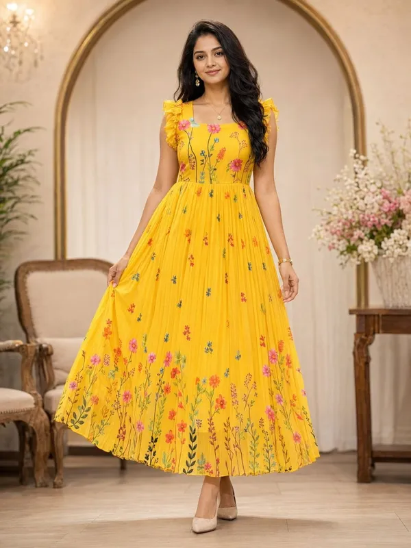 Yellow_Muslin_Cotton_Floral_Fit_And_Flare_Maxi_Dress_For_Women