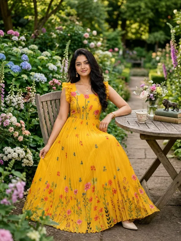 Yellow_Muslin_Cotton_Floral_Fit_And_Flare_Maxi_Dress_For_Women