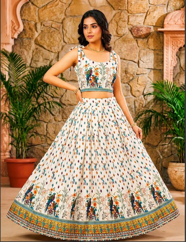 Ivory_Rayon_Printed_Flared_Lehenga_Choli_For_Women