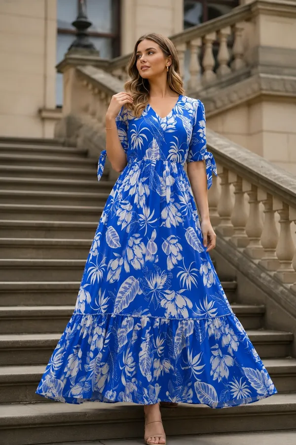 Blue_Rayon_Fit_And_Flare_Maxi_Dress_For_Women