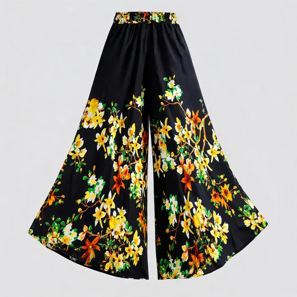 Black_Crepe_Wide_Leg_Floral_Print_Palazzo_Pants_For_Women