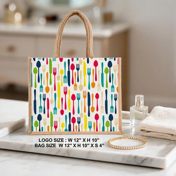 Multicolor_Jute_Cutlery_Print_Lunch_Bag_For_Everyone