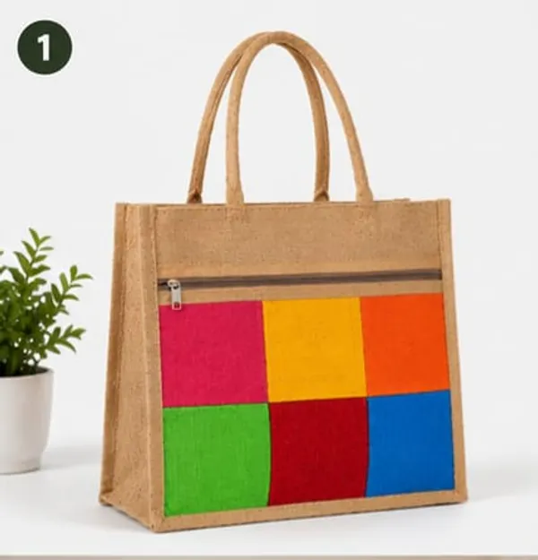 Multicolour_Jute_Fun_In_The_Sun_Print_Tote_Bag_For_Unisex