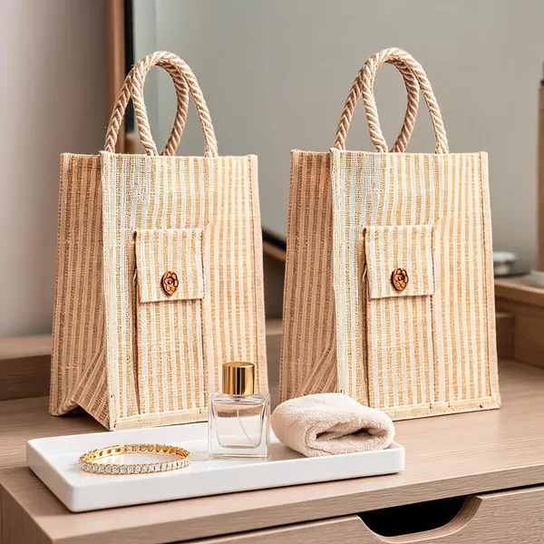Pack_Of_2_Beige_Jute_Striped_Tote_Bag_With_Front_Pocket_For_Everyone