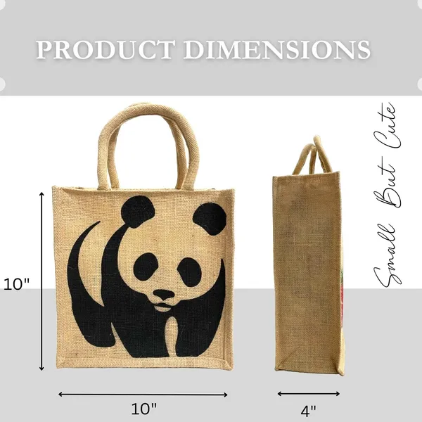 Multicolour_Jute_Panda_Printed_Zip_Tote_Bag_For_Unisex_Pack_Of_5