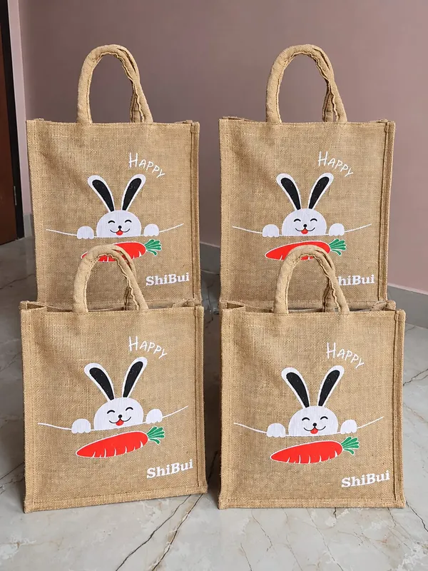 Pack_Of_4_Beige_Multicolor_Jute_Printed_Tote_Bag_For_Unisex
