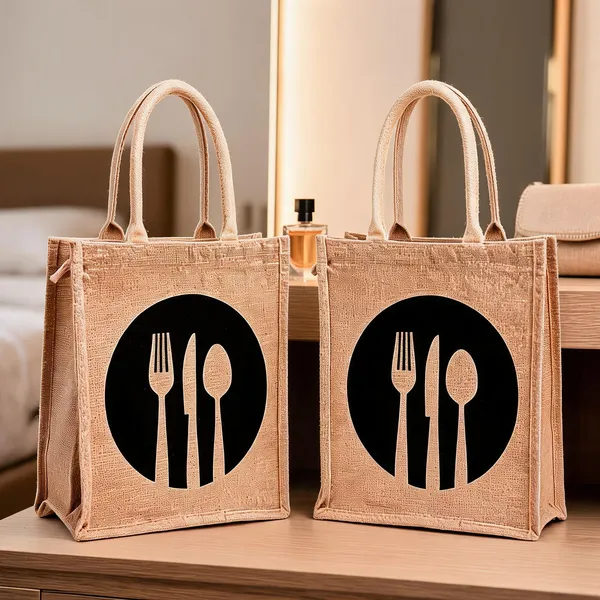 Pack_Of_2_Black_Jute_Cutlery_Print_Zipper_Lunch_Bag_For_Everyone