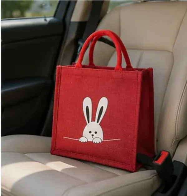 Red_Cotton_Deer_Printed_Zippered_Tote_Bag_For_Unisex
