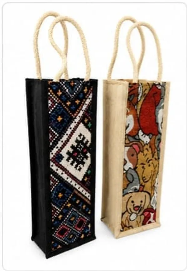 Pack_Of_2_Black_Beige_Jute_Bottle_Bag_For_Everyone