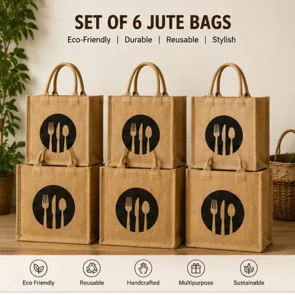 Pack_Of_6_Hotel_Jute_Feather_Print_Tote_Bag_For_Unisex
