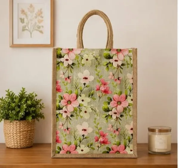 Premium_Floral_Jute_Shopping_Bag_For_Unisex