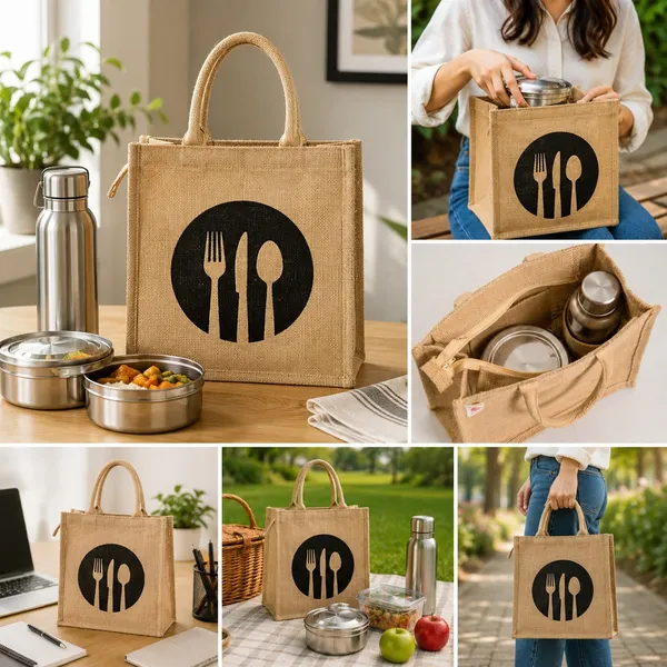 Pack_Of_2_Beige_Black_Jute_Cutlery_Print_Zipper_Lunch_Bag_For_Everyone