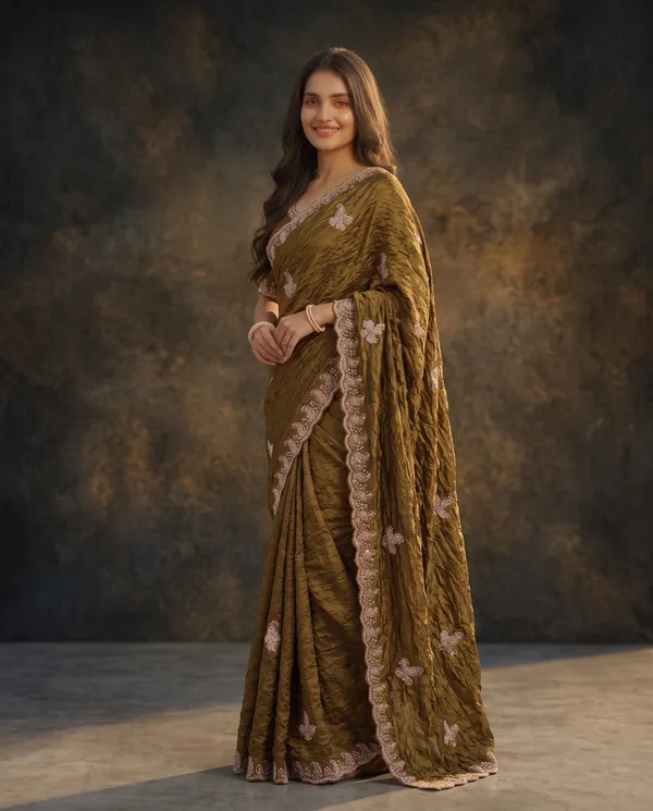 Crushed_Tissue_Silk_Bead_Work_Saree