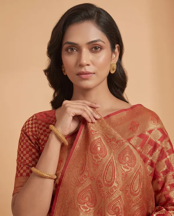 Organza_Brocade_Festive_Saree