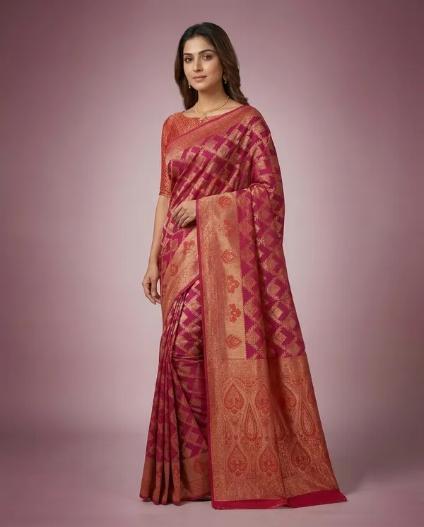 Organza_Brocade_Festive_Saree