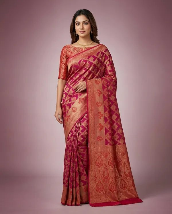 Organza_Brocade_Festive_Saree