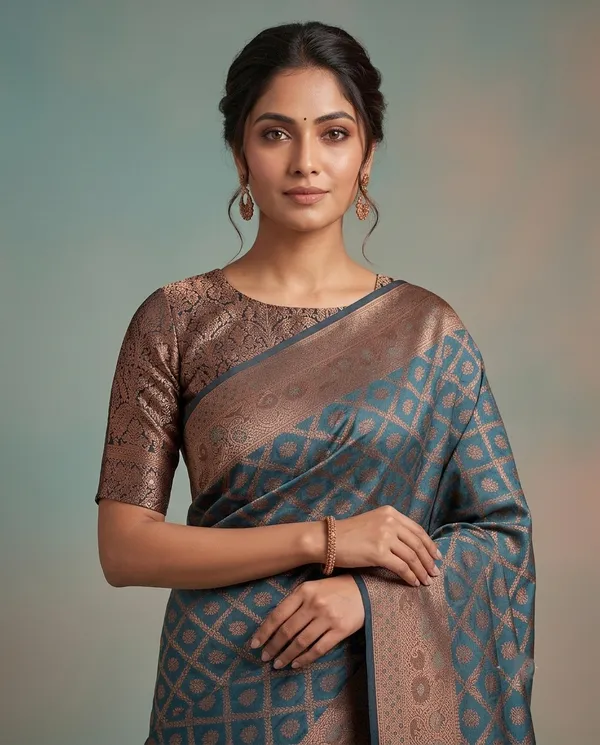 Organza_Brocade_Festive_Saree