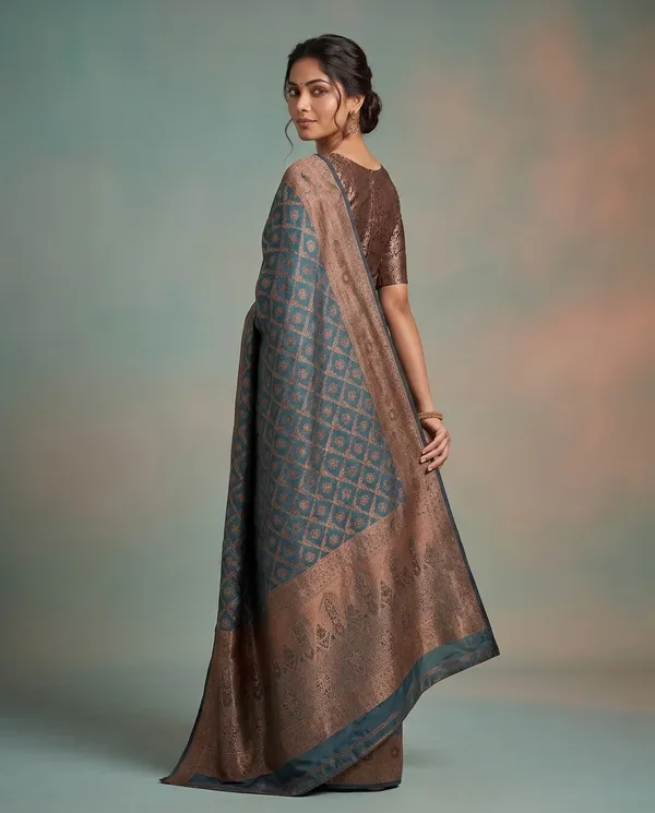 Organza_Brocade_Festive_Saree