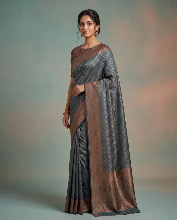 Organza_Brocade_Festive_Saree