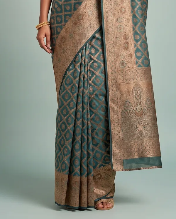Organza_Brocade_Festive_Saree
