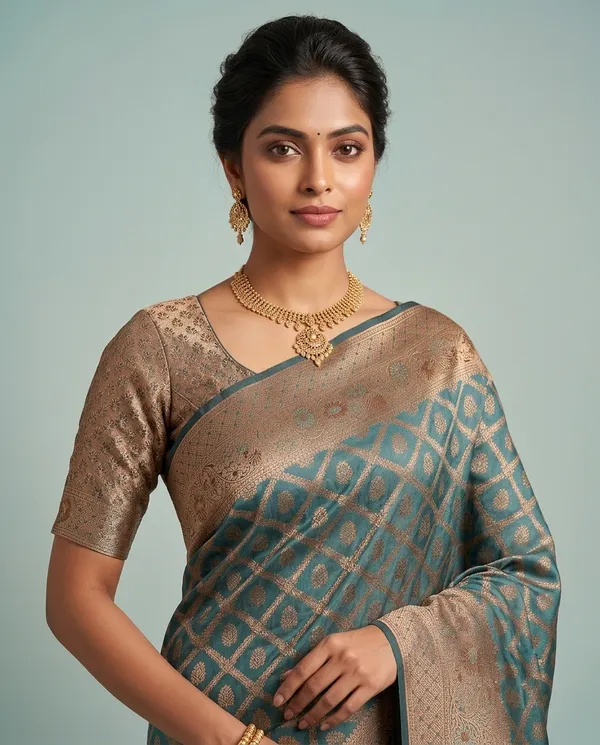 Organza_Brocade_Festive_Saree