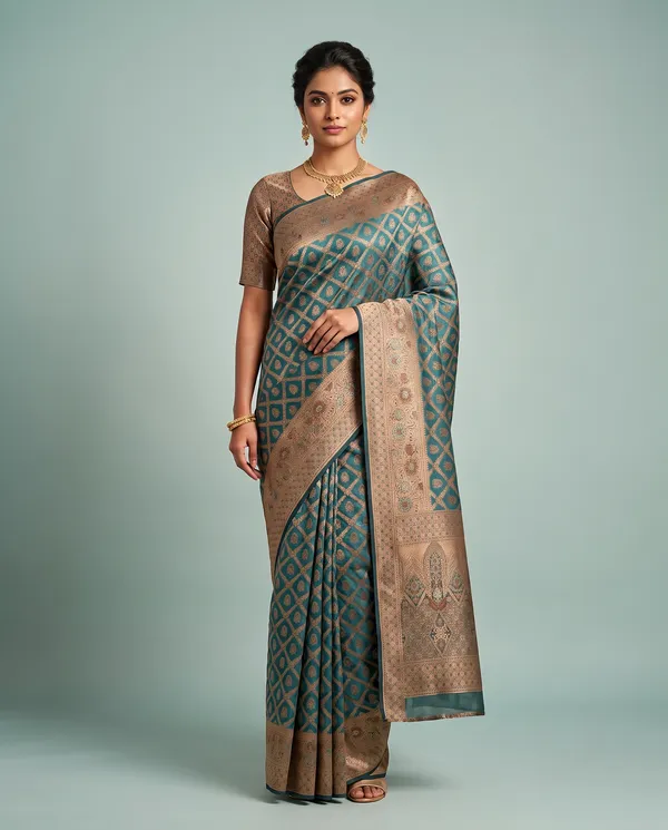 Organza_Brocade_Festive_Saree