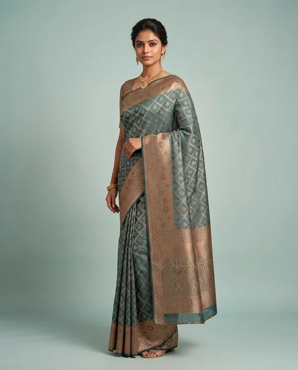 Organza_Brocade_Festive_Saree