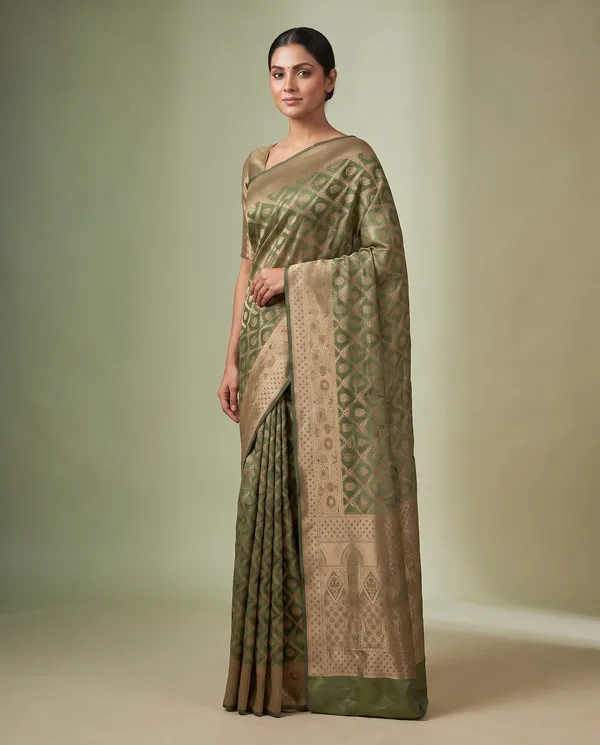 Organza_Brocade_Festive_Saree