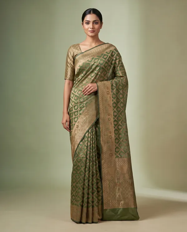 Organza_Brocade_Festive_Saree