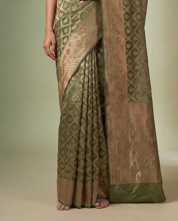 Organza_Brocade_Festive_Saree