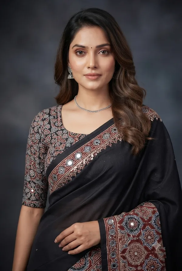 Silk_Prism_Print_with_mirror_work_saree