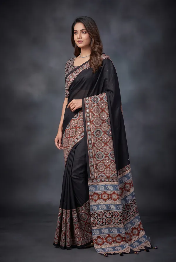 Silk_Prism_Print_with_mirror_work_saree