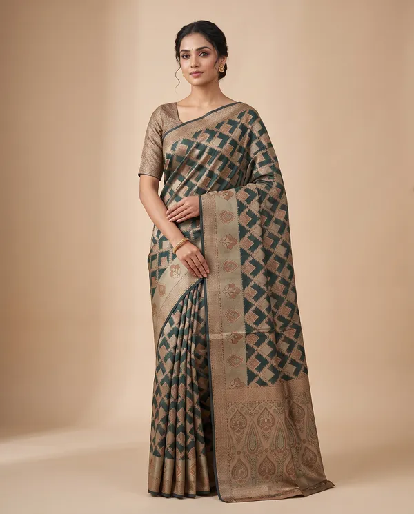 Organza_Brocade_Festive_Saree