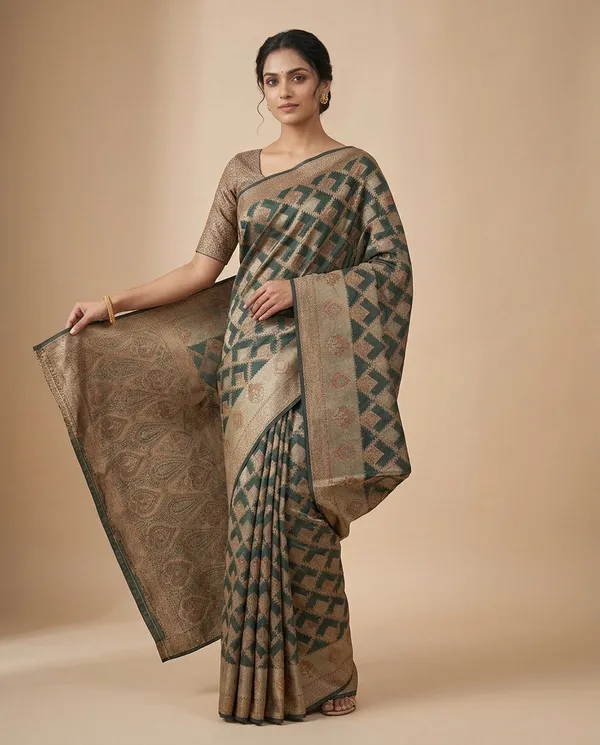 Organza_Brocade_Festive_Saree