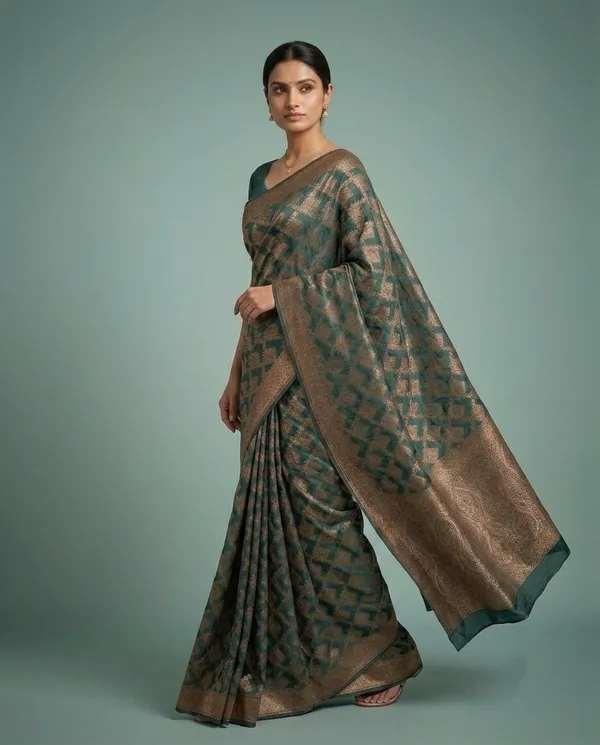Organza_Brocade_Festive_Saree