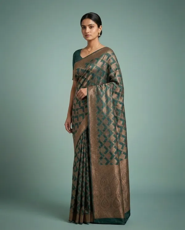 Organza_Brocade_Festive_Saree