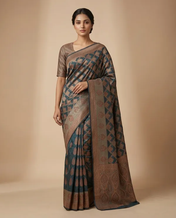 Organza_Brocade_Festive_Saree