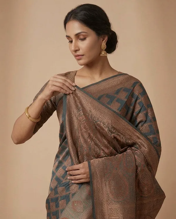 Organza_Brocade_Festive_Saree