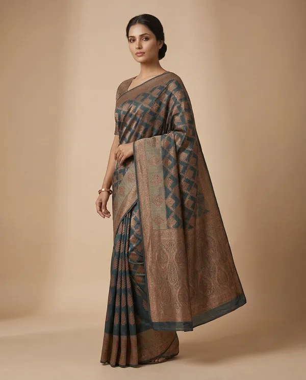 Organza_Brocade_Festive_Saree
