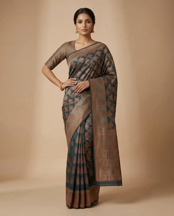 Organza_Brocade_Festive_Saree