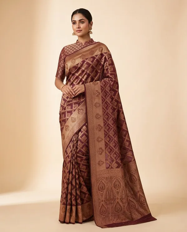 Organza_Brocade_Festive_Saree