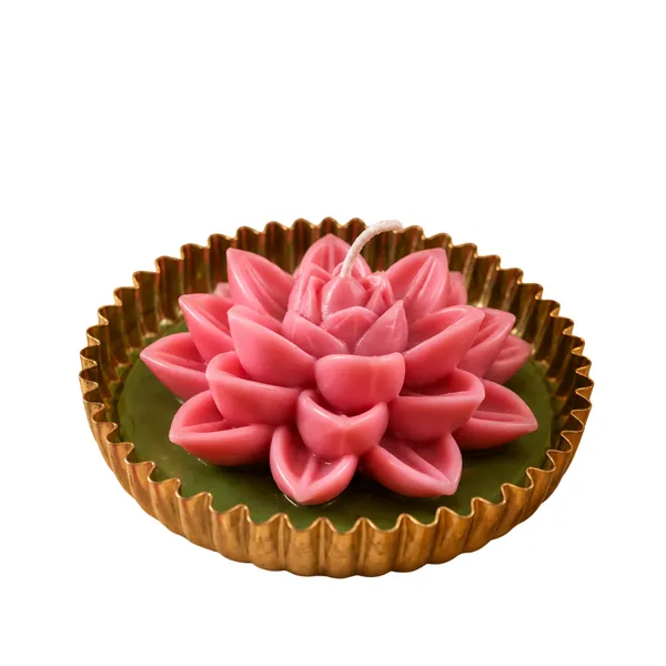 Wax_Festive_Green_Pink_Urli_Decorative_Candle