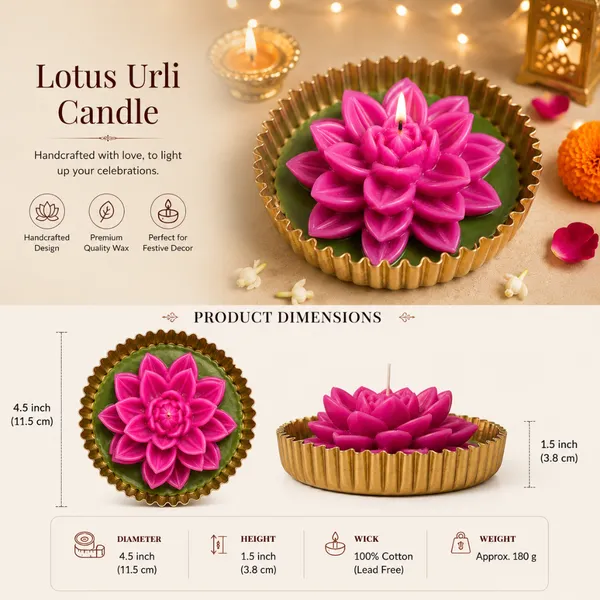 Wax_Festive_Green_Pink_Urli_Decorative_Candle