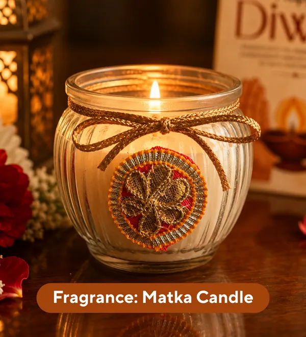 Artecasa_Multicolour_Jute_Diwali_Gift_Basket_With_Matka_Candle_&_Potli