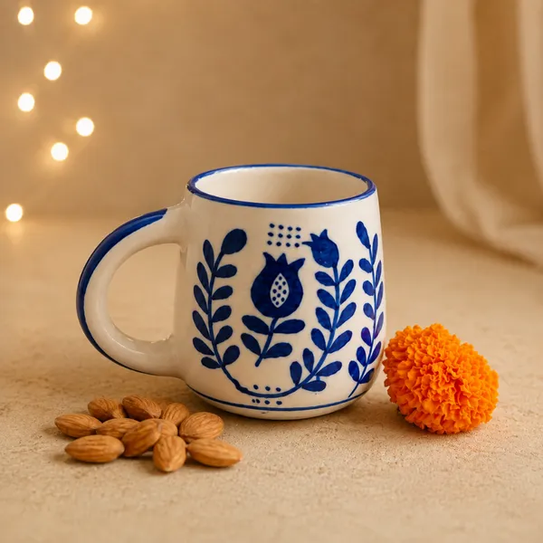 Ivory_Shubh_Labh_Glass_Candle_Blue_Mug_Diwali_Gift_Basket