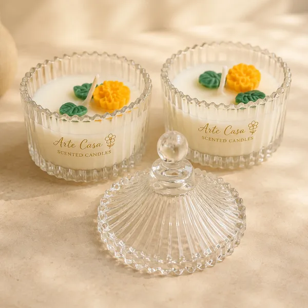 Wax_Festive_Genda_Flower_Glass_Candle_Set_Of_2