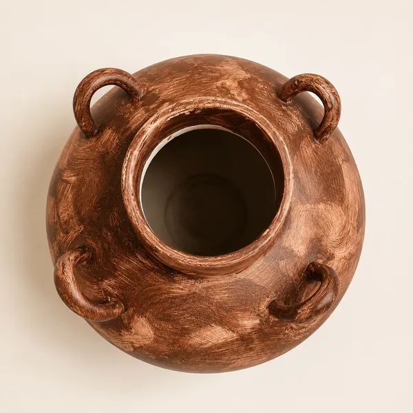 Metal_Festive_Red_Four_Handle_Matka_Decorative_Vase